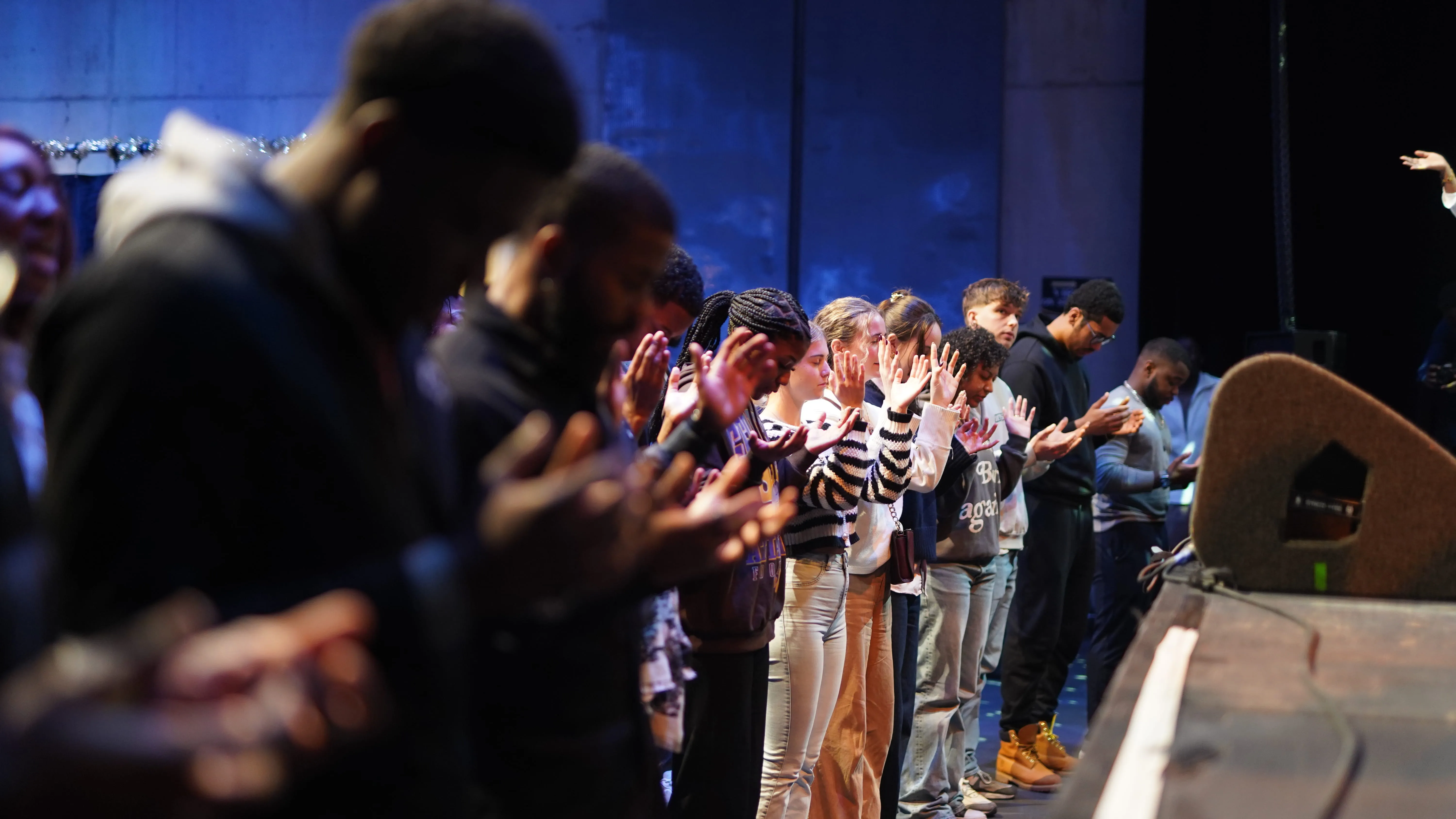 Worshipping in service